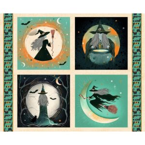 BLANK QUILTING "WITCHY & WICKED" - WITCH BLOCK PANEL