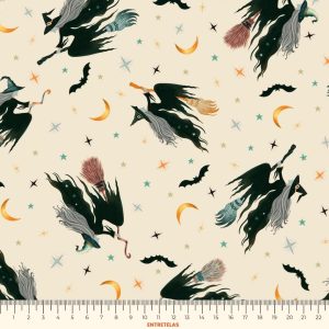 BLANK QUILTING "WITCHY & WICKED" - WITCHES FLYING