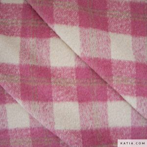 TELA CUADROS CEPILLADA - ROSA