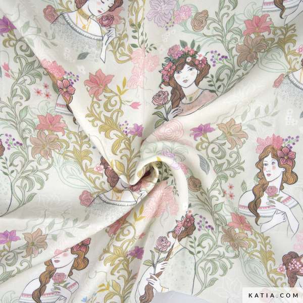 RAYÓN SATINADO ESTAMPADO FLORAL LADY DESIDIA - Imagen 2