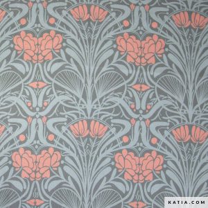 VISCOSA DE INVIERNO ESTAMPADO ART NOUVEAU FLORAL