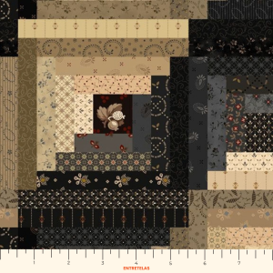 MARCUS FABRICS "BLACK SHEEP COTTONS" - LOG CABIN
